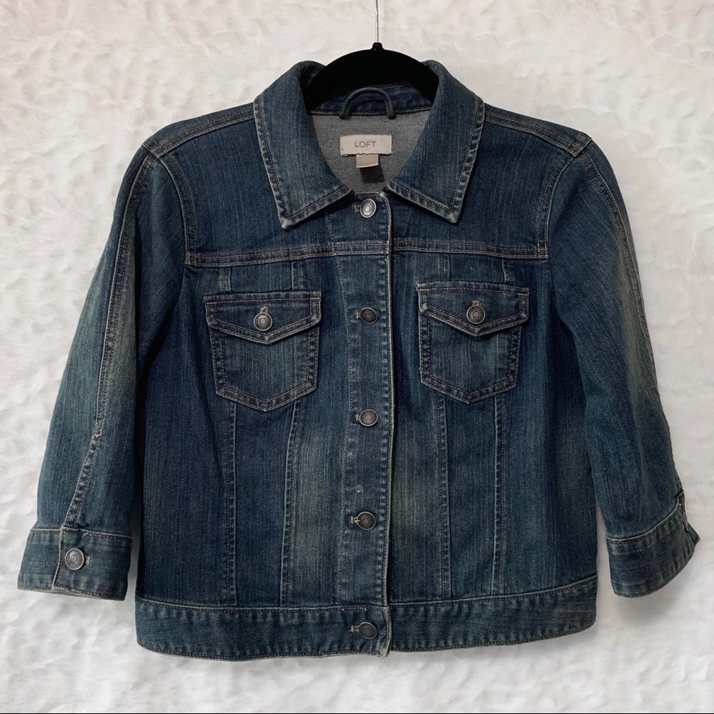 LOFT Cropped Jean Jacket
